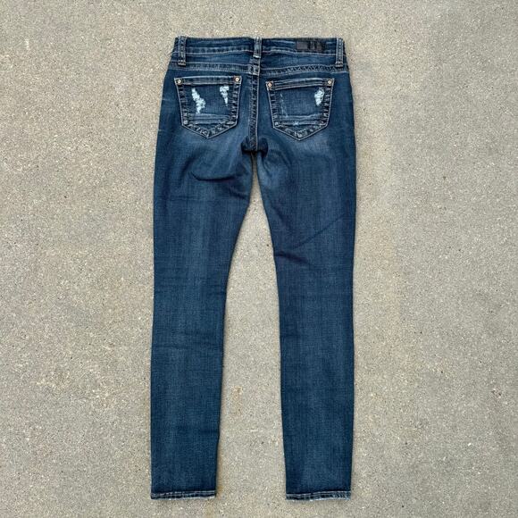 Daytrip Lynx Skinny Jeans Distressed Front Stretch 26R - Picture 6 of 9